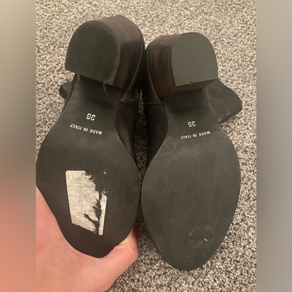 FABIANELLI Size EU 36 US 5.5 Black Italian Leather Chic Booties w Zip R $298 - Picture 6 of 10